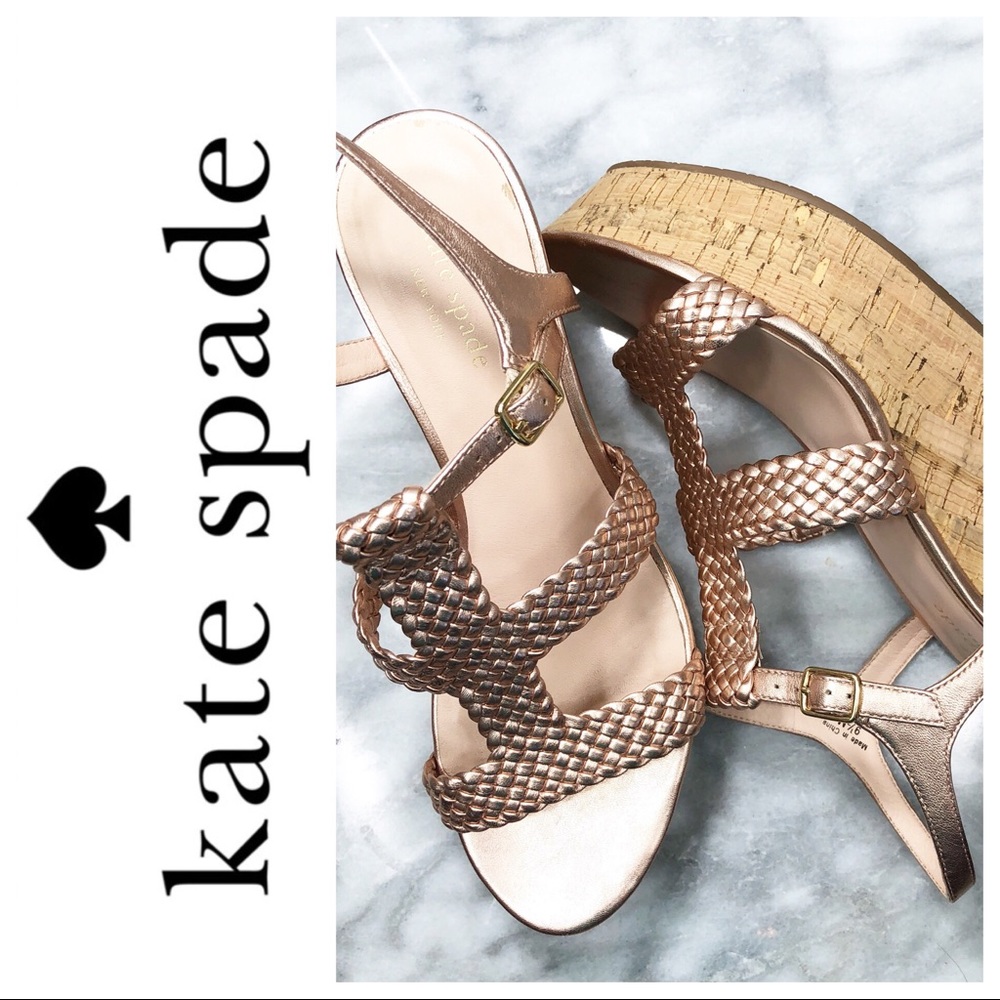Kate Spade Tianna Rose Gold platform sandals 9.5